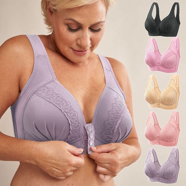 š„Big Sale 50% OFFš„Front Button Breathable Skin-Friendly Cotton Braš