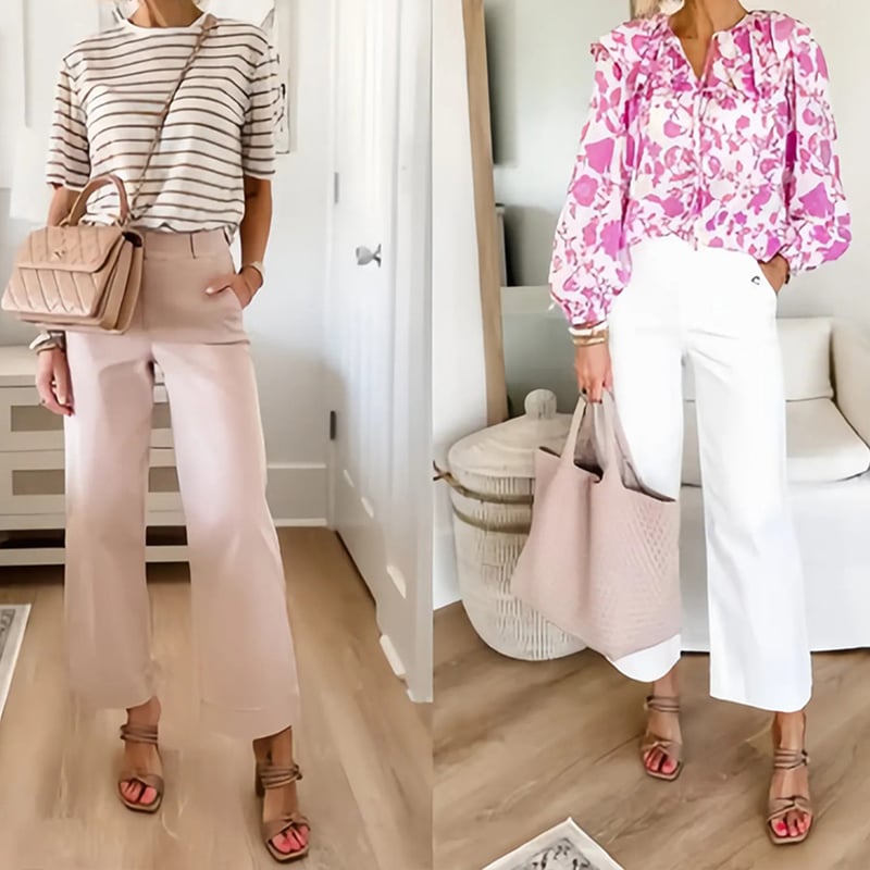 đ„2025 HOT SALEđ„Stretch Twill Cropped Wide Leg Pants