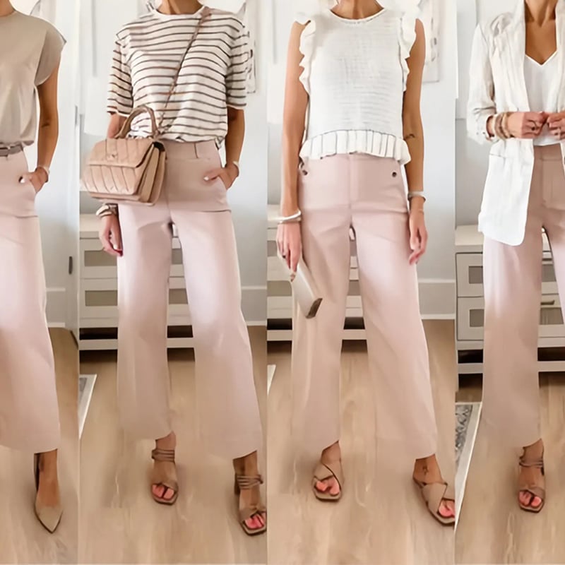 đ„2025 HOT SALEđ„Stretch Twill Cropped Wide Leg Pants