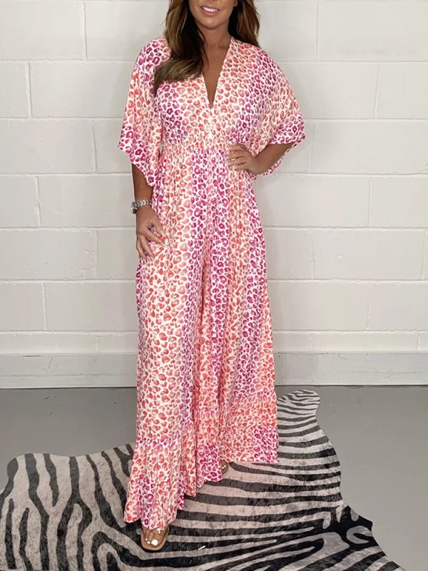 🔥50% OFF💃2025 NEW STYLE V-neck Leopard print Dress