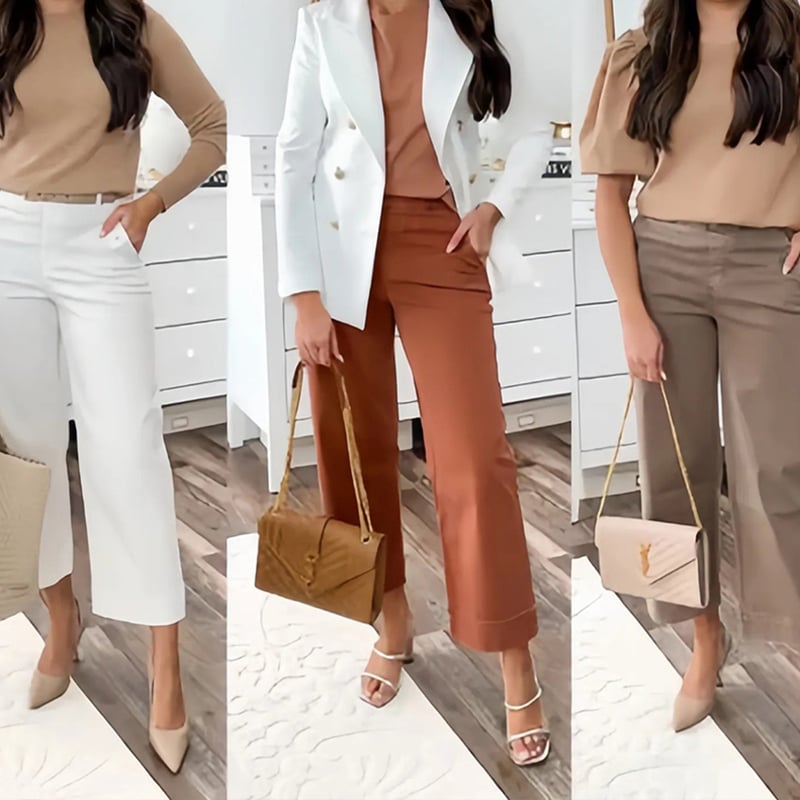 đ„2025 HOT SALEđ„Stretch Twill Cropped Wide Leg Pants