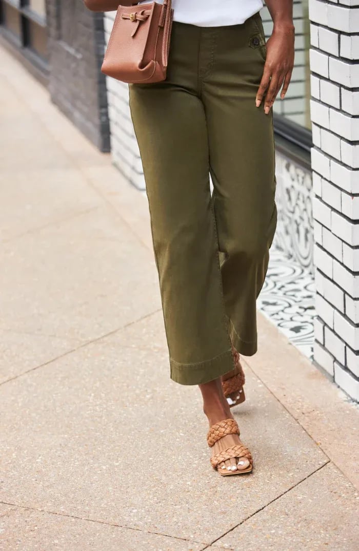 đ„2025 HOT SALEđ„Stretch Twill Cropped Wide Leg Pants