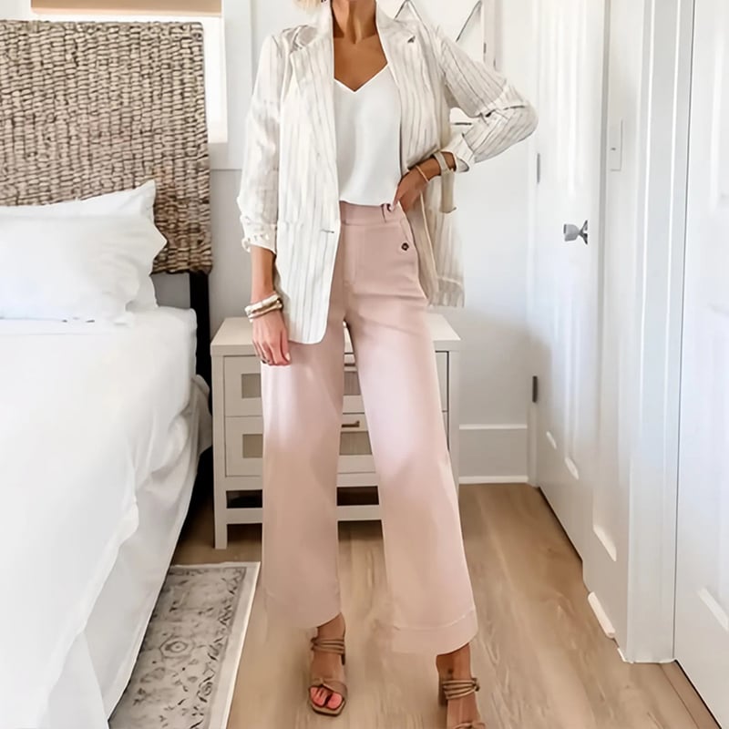 đ„2025 HOT SALEđ„Stretch Twill Cropped Wide Leg Pants