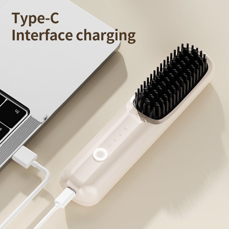 USB Cordless Negative Ion Hair Straightening Comb(50% OFF)