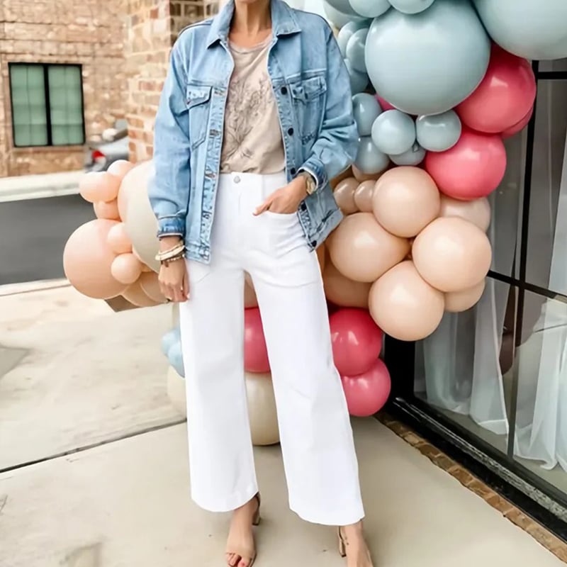 đ„2025 HOT SALEđ„Stretch Twill Cropped Wide Leg Pants