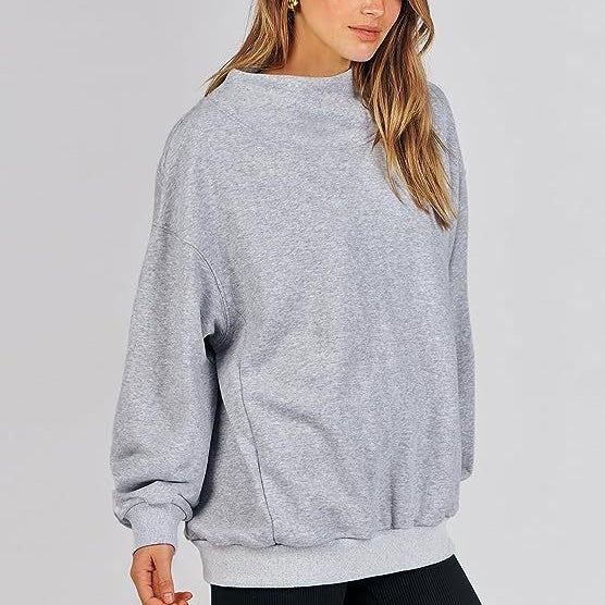 Women's Mock Neck Long Sleeve Pullover SweatshirtššNew arrival-49% OFF