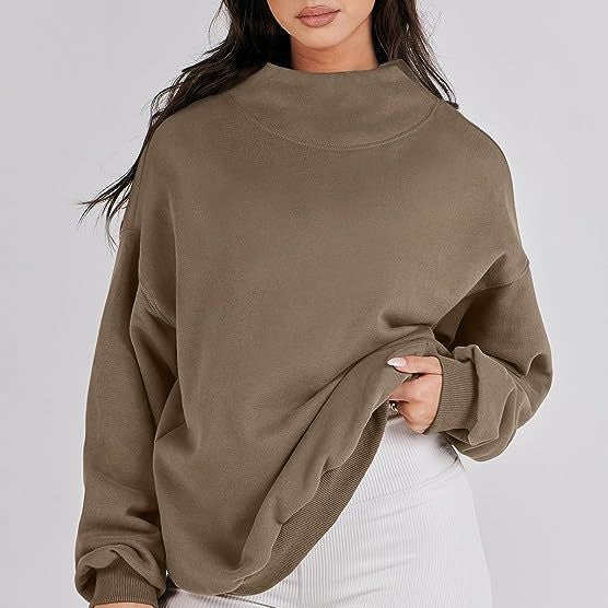 Women's Mock Neck Long Sleeve Pullover SweatshirtššNew arrival-49% OFF