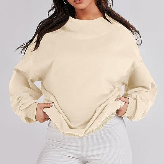 Women's Mock Neck Long Sleeve Pullover SweatshirtššNew arrival-49% OFF