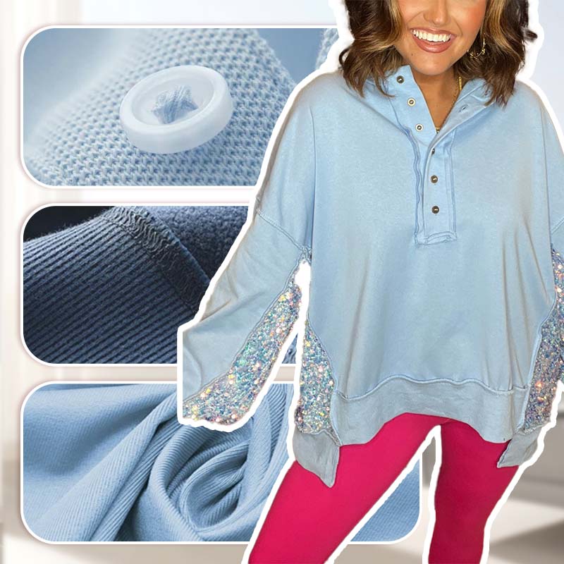 Women's Sequins Patch Sweatshirt