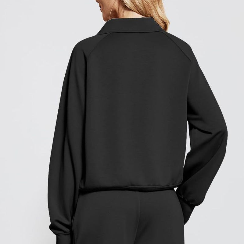 đ„Big Sale 50% OFFđ„Womenâs High-Neck Zip-Up Pullover and Wide-Leg Pants Set