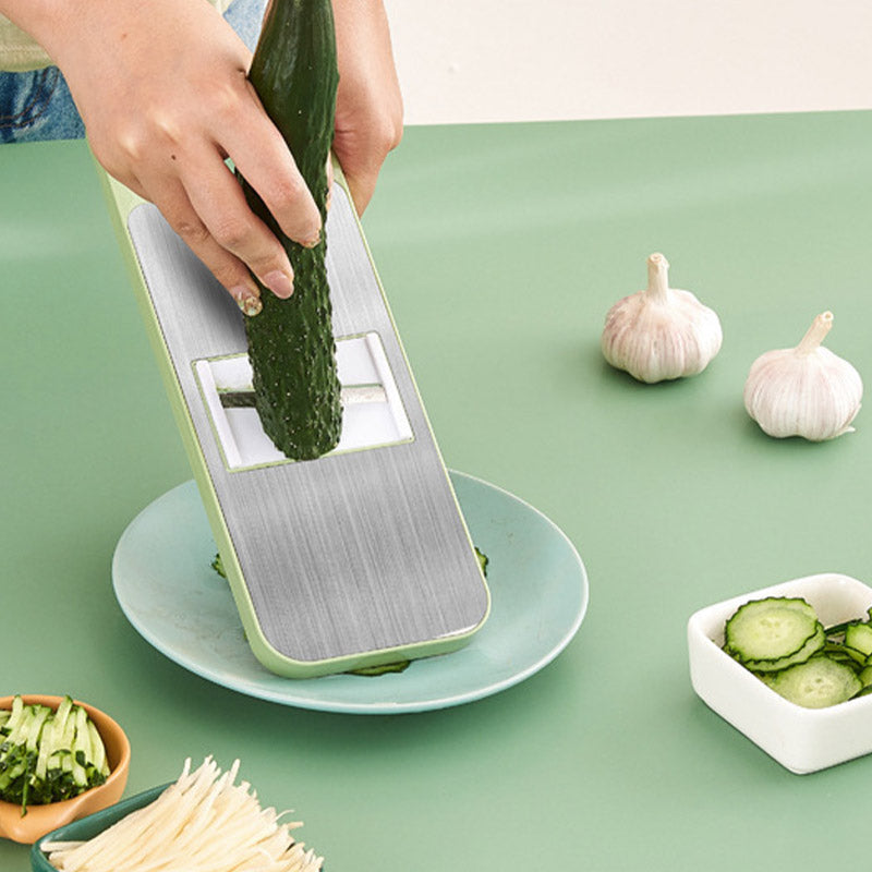 Multifunctional 7-in-1 Stainless Steel Kitchen Chopper with Hand Guard