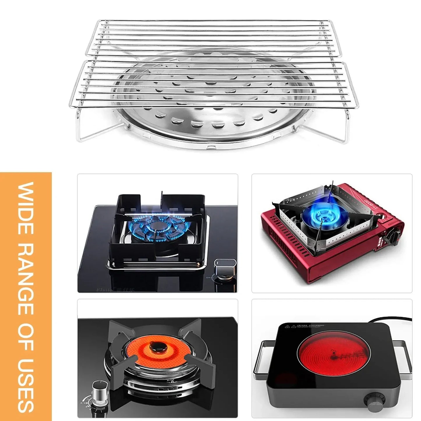 Mini Portable Wing Grilling Rack for Gas Stoves