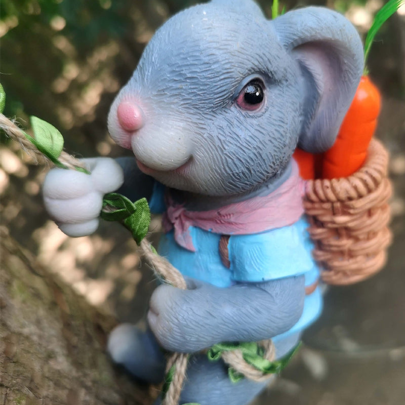 Bunny Climbing Rope Resin Craft