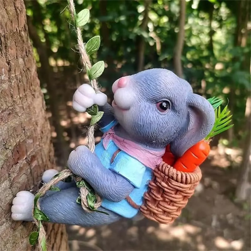 Bunny Climbing Rope Resin Craft