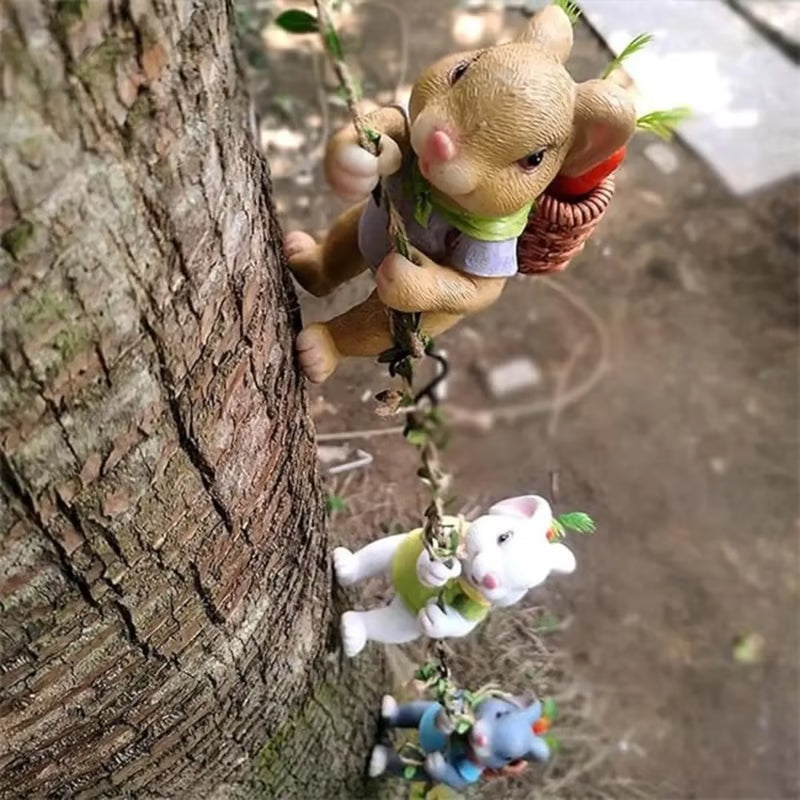 Bunny Climbing Rope Resin Craft