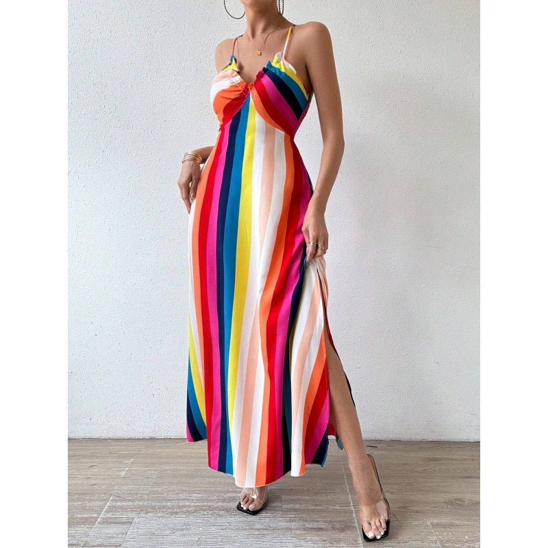 Printed Cami Maxi Dress with Side Split