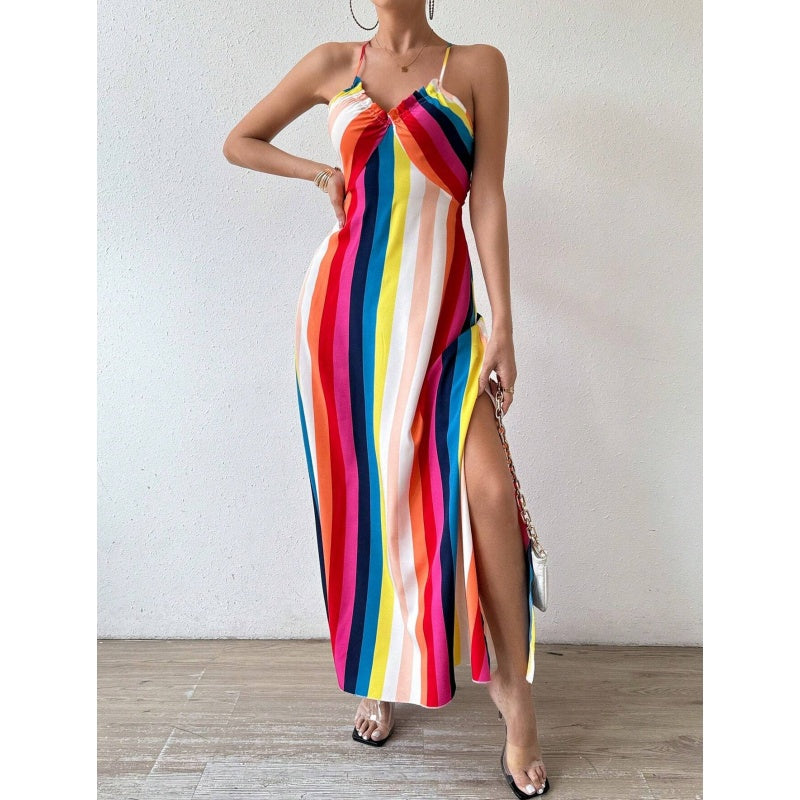 Printed Cami Maxi Dress with Side Split