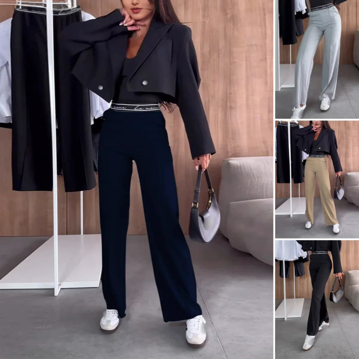 Women's Solid Color Draped Pants