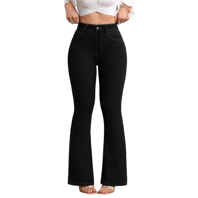 🔥Solange der Vorrat reicht 50 % Rabatt!🎉Elastische Schlagjeans für Damen mit hoher Taille