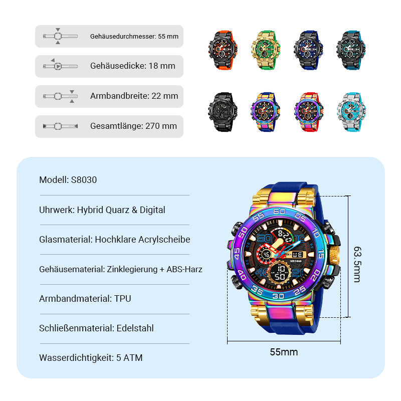 Multifunktionale wasserdichte LED-Digitaluhr