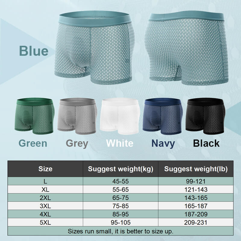 Cooler Netz-Boxer Slip aus gefrorener Seide【Kaufen Sie 1 und erhalten Sie 2 gratis】