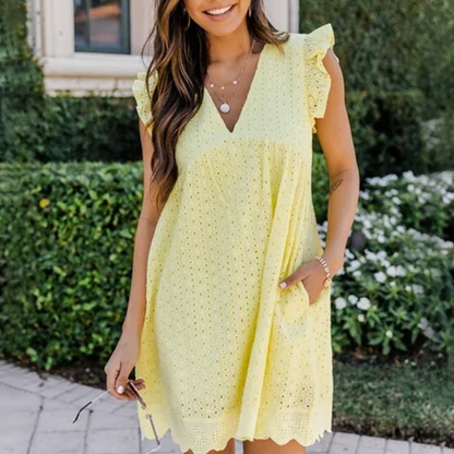 💗2024 Summer Promotion 50% OFF — Elegant Lace Hollow Dress