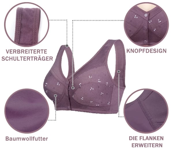 🌹Design für Senior Front Closure Baumwoll-BH🔥Für begrenzte Zeit 40 % Rabatt🔥