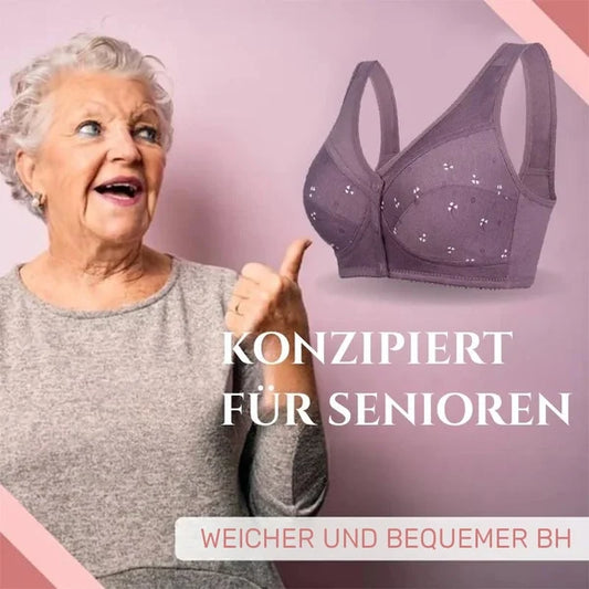 2025 Neues Design für Senior Front Closure Baumwoll-BH