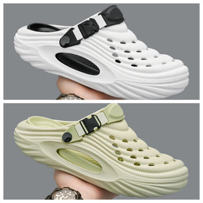 ✈️Atmungsaktive Slip-On-Sandalen für Herren👣Zwei Arten, ein Paar Schuhe zu tragen👣