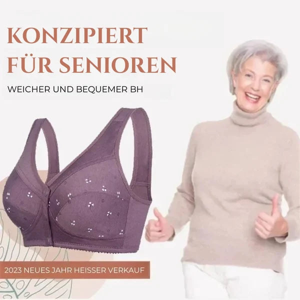 2025 Neues Design für Senior Front Closure Baumwoll-BH