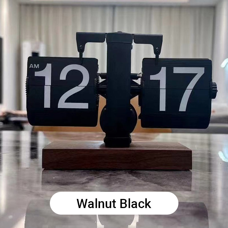 🎁Moderne digitale mechanische Retro-Klappuhr mit internem Zahnradantrieb