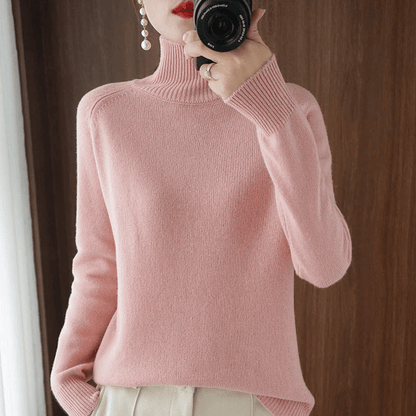 🔥Last Day Sale 49%🔥Women's Solid Turtleneck Knit Sweater