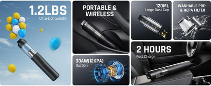 ✨ V8 Mate Mini-Kompaktstaubsauger – Kleiner, aber mächtig! Perfekt für Auto-Reinigung! ✨