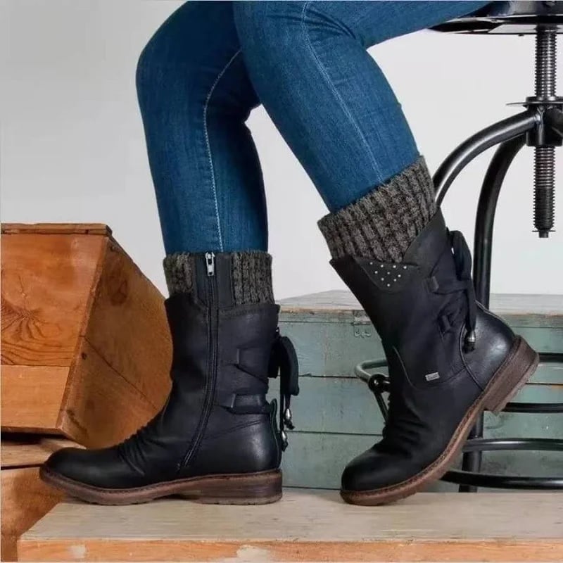 PREMIUM Waterproof boots with mid-calf zip