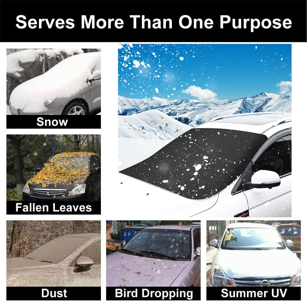🚗 50% RABATT! ❄️ MAGNETISCHE SCHNEESCHUTZABDECKUNG 2025 - Universell für Alle Fahrzeuge, Einfache Montage & Kompakte Aufbewahrung, Robuster Frost- und Schneeschutz 🌨️🔗