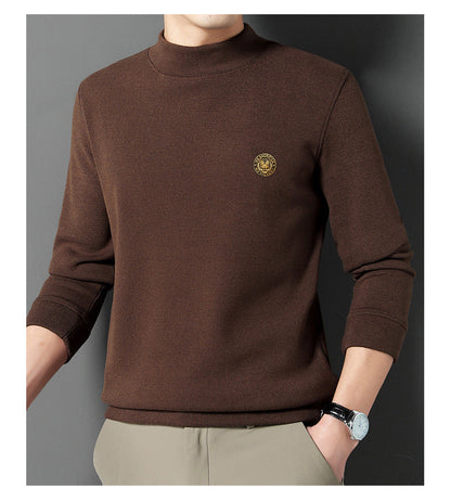 Men's Thickened Mock Neck Warm Solid Sweatshirt（50% OFF）