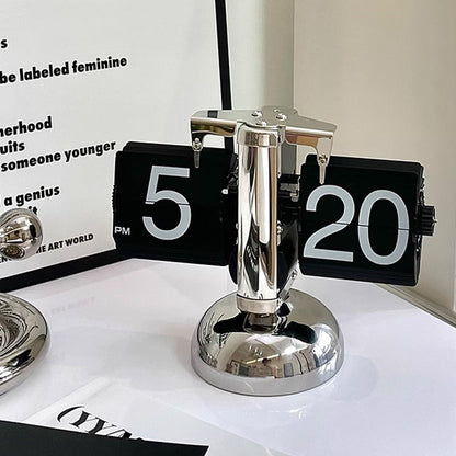 🎁Moderne digitale mechanische Retro-Klappuhr mit internem Zahnradantrieb