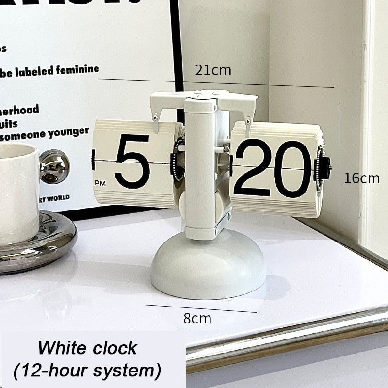 🎁Moderne digitale mechanische Retro-Klappuhr mit internem Zahnradantrieb