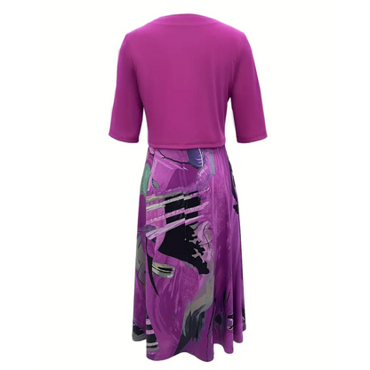Zweiteiler für Damen: Ärmelloses Kleid mit kurzem Cardigan