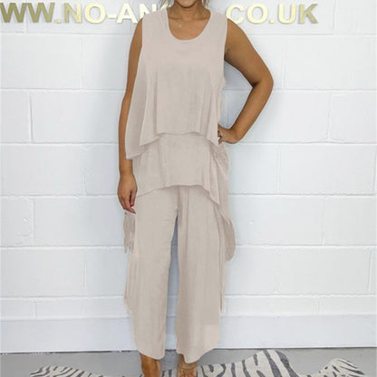 🌸Spring Specials🌸 Casual Sleeveless Loose Top and Pants Suit