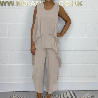 🌸Spring Specials🌸 Casual Sleeveless Loose Top and Pants Suit