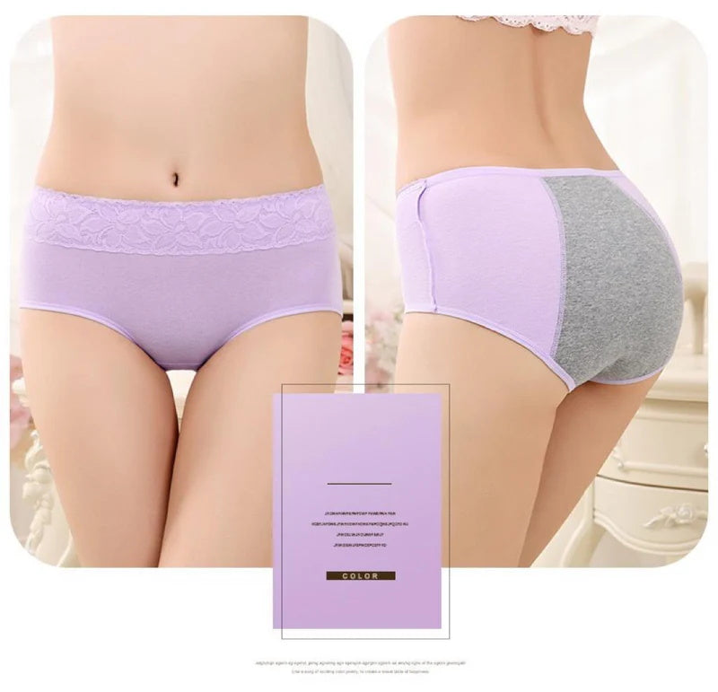 🩲49% Rabatt 💯Superweiches, auslaufsicheres Periodenunterschwäsche mit mittlerer Taille aus Baumwolle für Damen