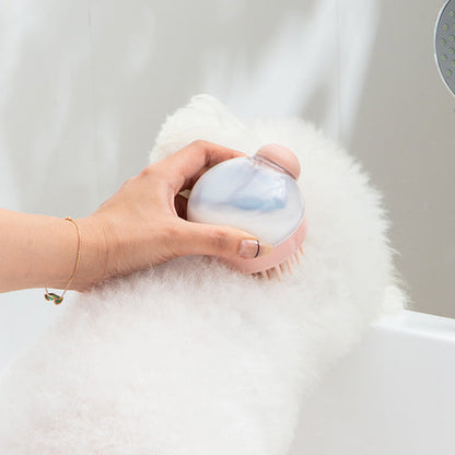 Scalp Massaging Shampoo Brush with Liquid Dispenser