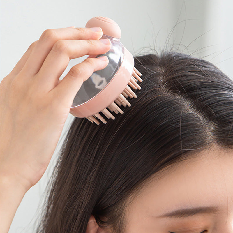 Scalp Massaging Shampoo Brush with Liquid Dispenser