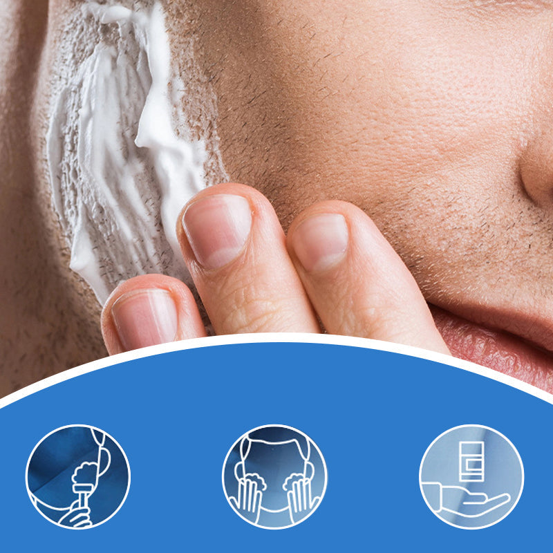 Creme de barbear e limpeza em bastão 2 em 1 para homens