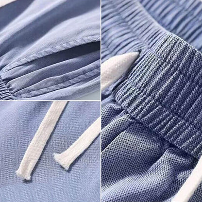 Atmungsaktive und vielseitige Freizeithose aus Tencel für Herren mit weitem Bein