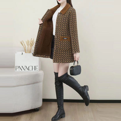 ❄️Winter Specials❄️Single Breasted Mid-Length Coat with Plush Lining