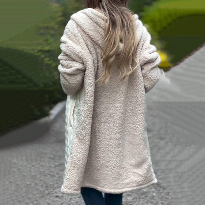 🔥Now enjoy 50% discount🔥 Women's Cozy Quilted Sherpa Coat with Hood