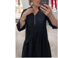 Women's Black V-Neck Dress