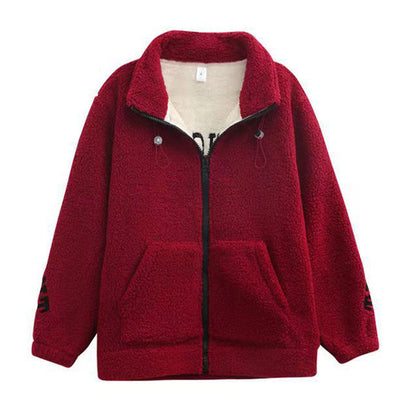 💥Limit Time 49% OFF🍂Women's Standing Collar Fluff Jacket